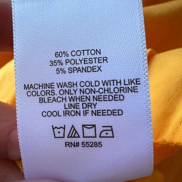 Express Shirt button up Poplin Boyfriend Portofino Shirt size size L orange - Picture 8 of 9